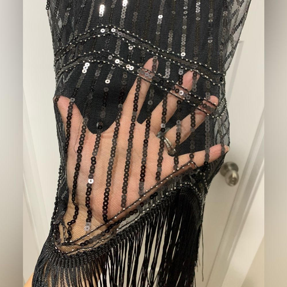 Vintage Style "Great Gatsby" Sequined Fringed Flapper. Great for Halloween - Picture 10 of 16